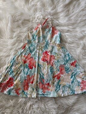 Old Navy Floral Sundress in Coral, Aqua & Yellow